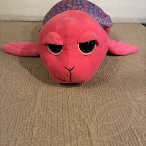 Pink and Blue Sea Turtle Made In Jamaica. 19”x15”.  Blue And Pink Pattern Shell